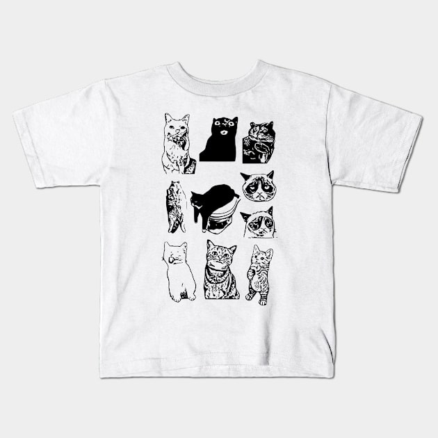 Cat Memes Kids T-Shirt by Playful Creatives